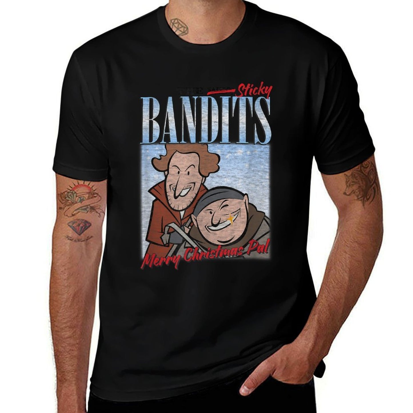 Home Alone Sticky Bandits Christmas Cartoon  Lightweight T-Shirt