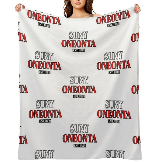 SUNY Oneonta Straightforward Velvety-soft Throw Blanket