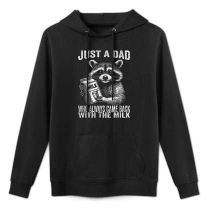Just A Dad Who Came Back With The Milk Funny Father&#39;s Day Breathable Fabric Hoodie