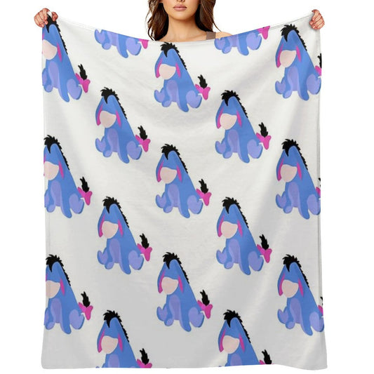 Sad Donkey Velvety-soft Throw Blanket