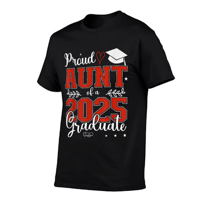 Proud Aunt of A Class of 2025 Graduate for Graduation  Heathered Texture T-Shirt