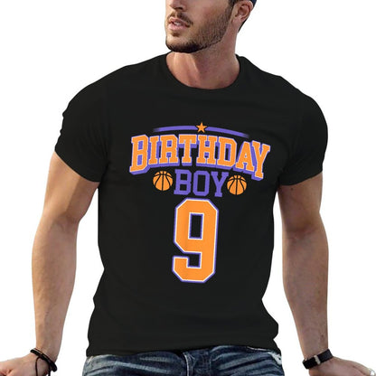 9th Birthday Boy Basketball Lover 9 Years Old Bday  Odor-resistant T-Shirt