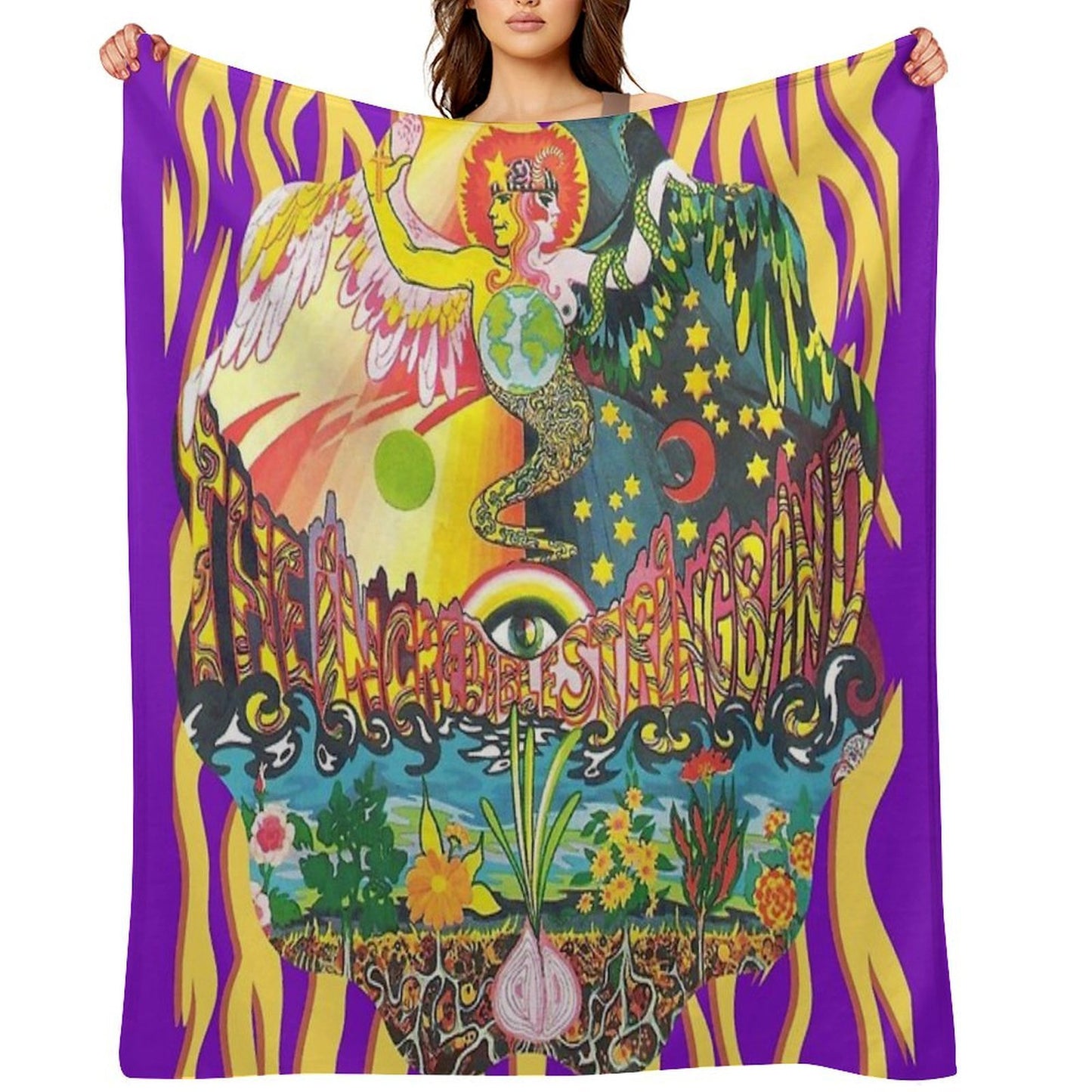 Incredible String Band - Most Psychedelic Album Cover Ever Anti-pilling Throw Blanket