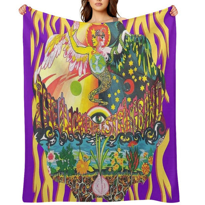 Incredible String Band - Most Psychedelic Album Cover Ever Anti-pilling Throw Blanket