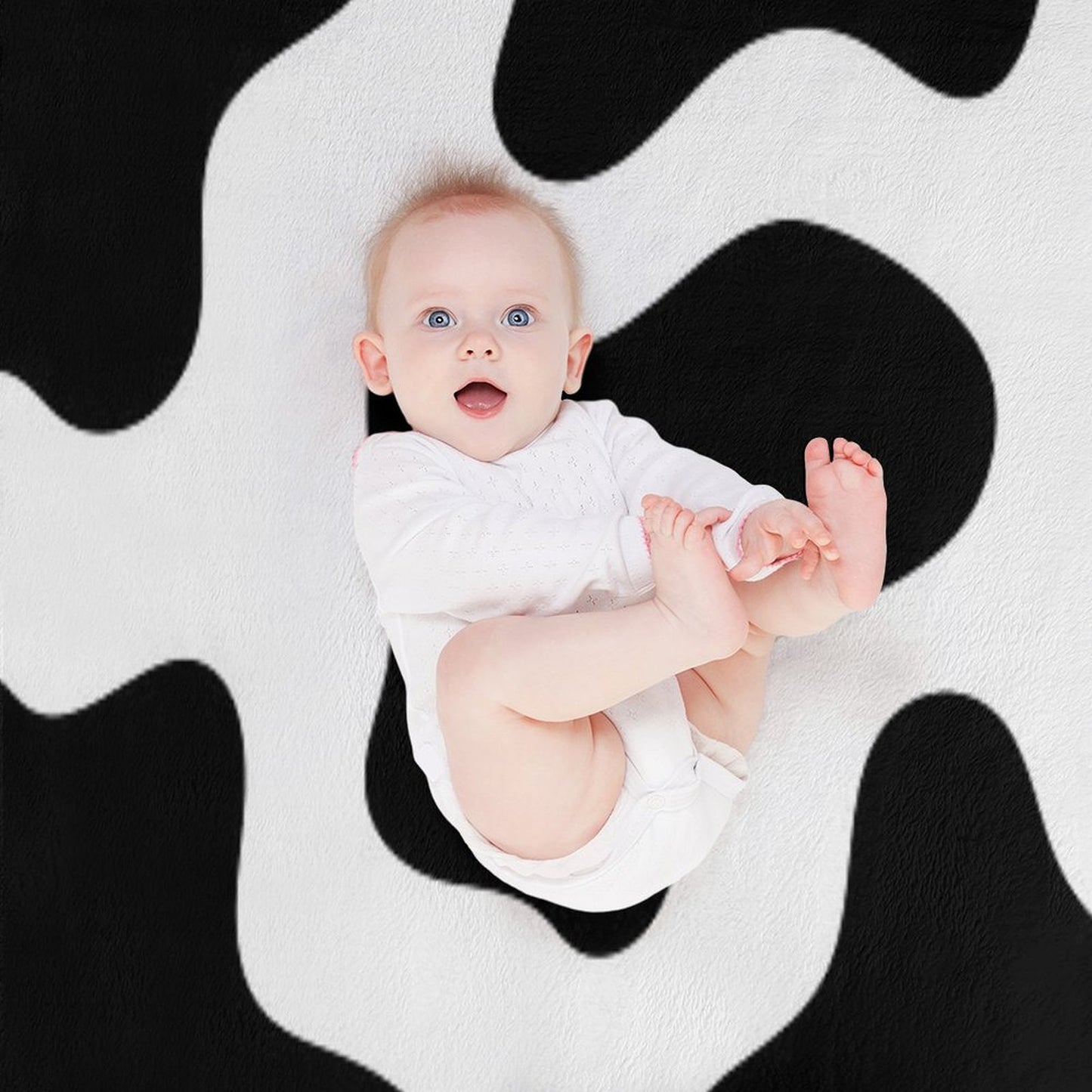 Cow Print Machine-washable Throw Blanket