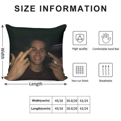 Dylan O’brien Middle Fingers Soft Anti-Pilling Throw Pillow