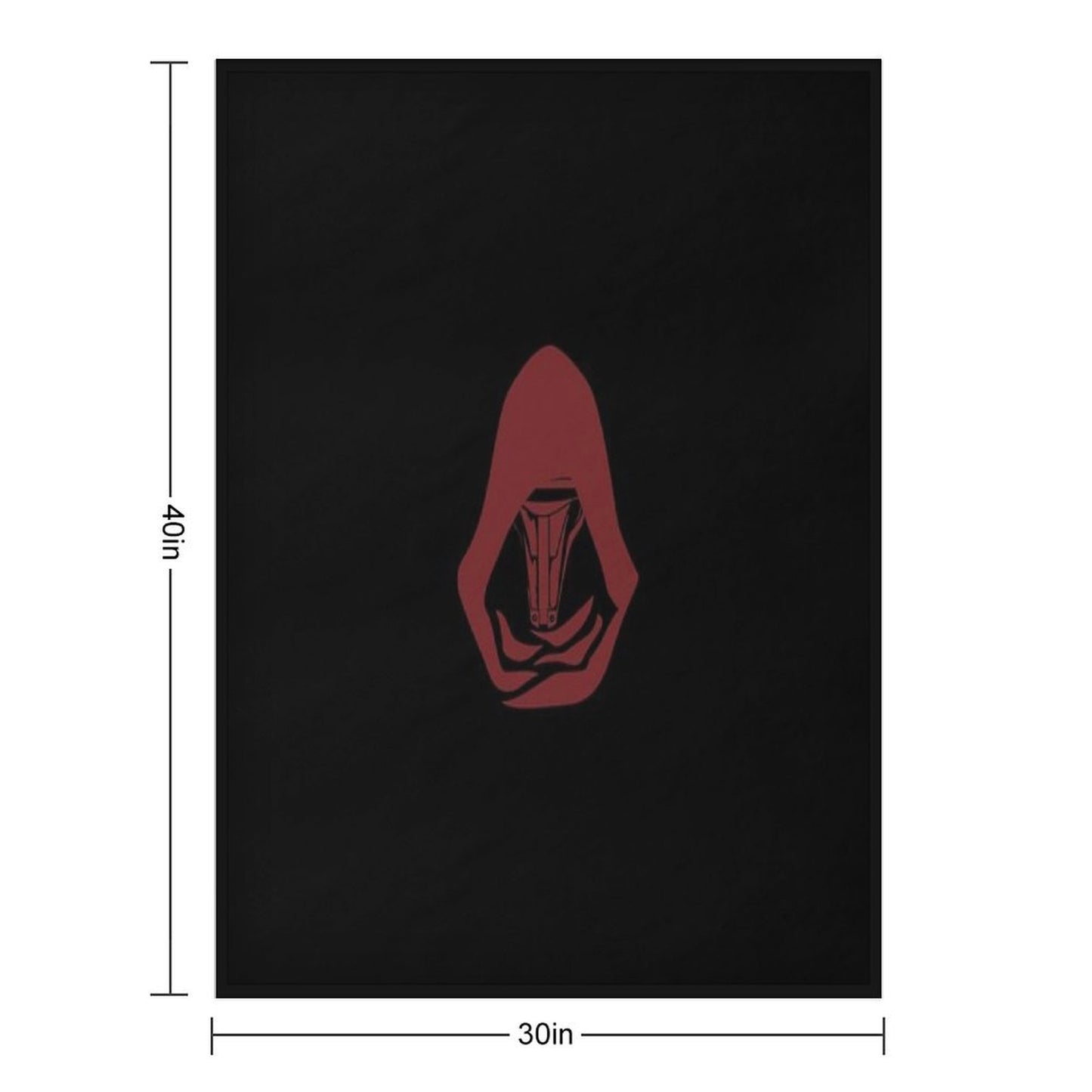 Minimalist Darth Revan Mask in Red – Star Wars KOTOR Inspired Design Comfort Throw Blanket