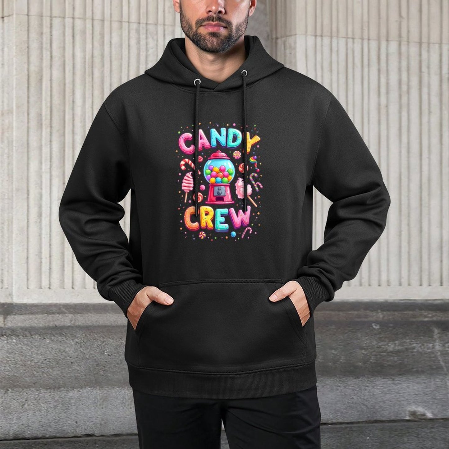 Funny Candy Crew Women Ns Retro Colorful Candy Squad Moisture-Wicking Hoodie