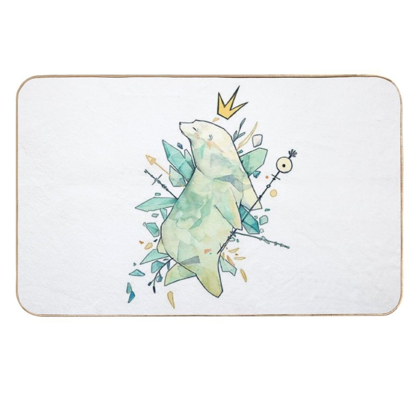 Polar Bear King  Rapid-Drying Bath Mat
