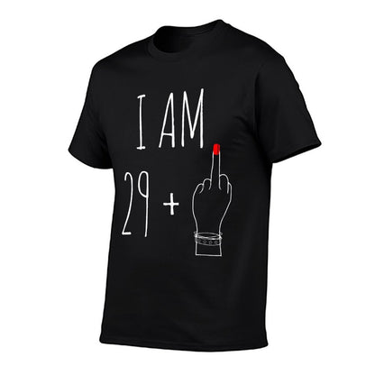 I Am 29 Plus 1 Middle Finger For A 30th Birthday For Women  Oversized Silhouette T-Shirt