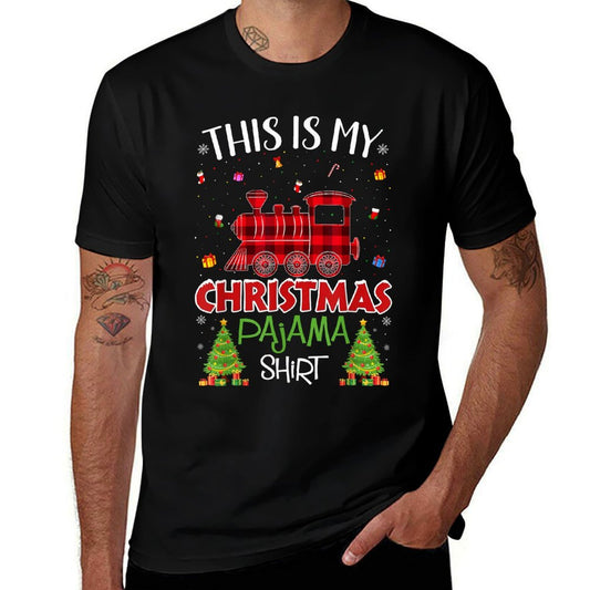 Xmas Tree With Light Train Ugly Christmas Sweater  Classic T-Shirt