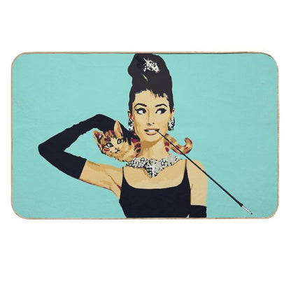 Breakfast at Tiffanys  Audrey Hepburn Jewellery Colour Durable Bath Mat