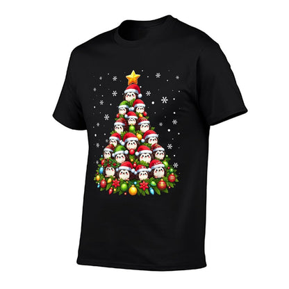 Ugly Christmas Sweater Day Funny Hedgehog Christmas Tree  Heathered Texture T-Shirt