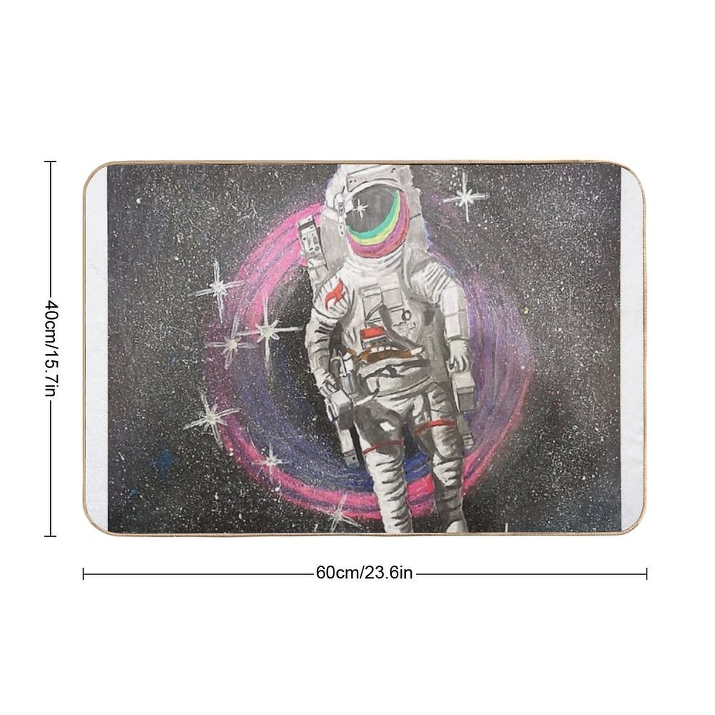 Flying Down The Black Hole  Eco-Friendly Bath Mat