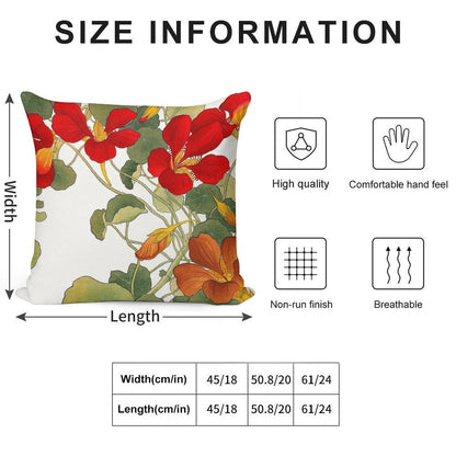 Nasturtium Flower Soft Multiple Sizes Throw Pillow