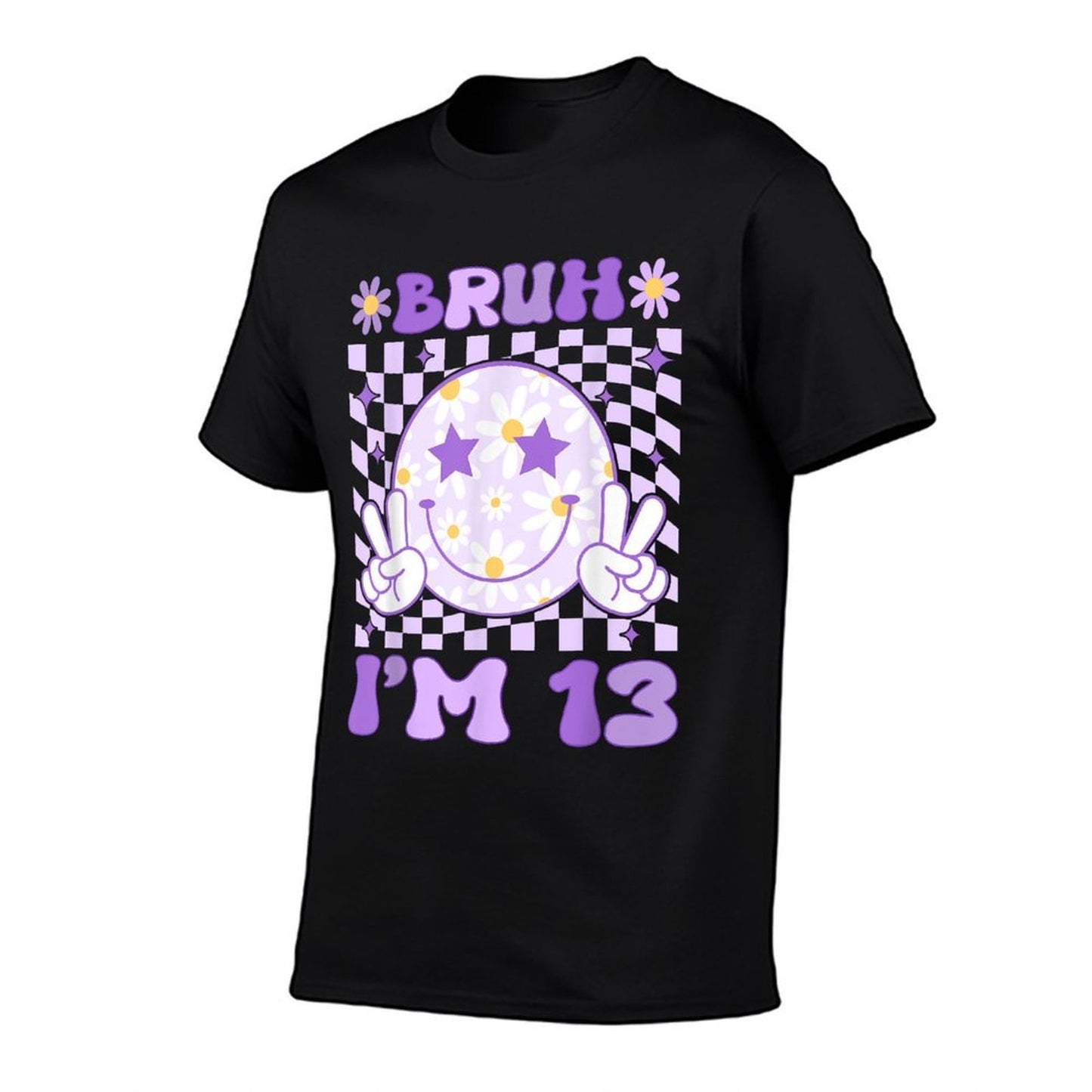 Bruh I'm 13 Years Old Purple Birthdayns 13th Birthday  Stretchy T-Shirt