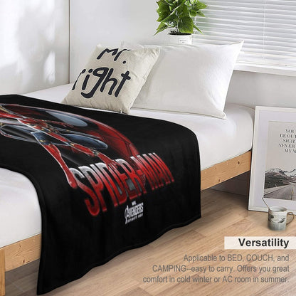 No Way Home Game Face Graphic Plush Throw Blanket