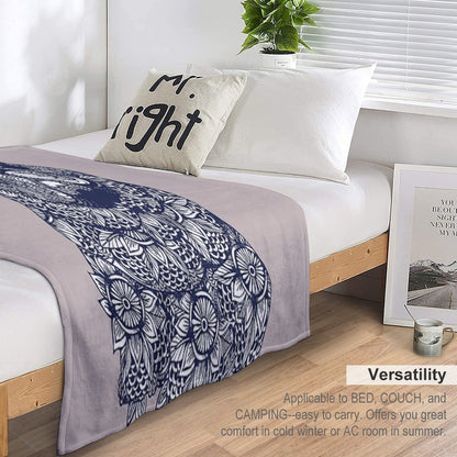 Mandala of Pug Wrinkle-free Throw Blanket
