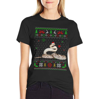 Ugly Christmas Pajama Sweater Snake Animals Lover  Summer-ready Fabric T-Shirt