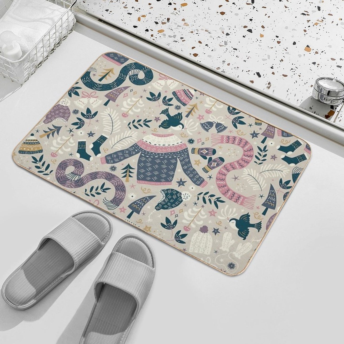 Winter Woolies  High-Traffic Bath Mat