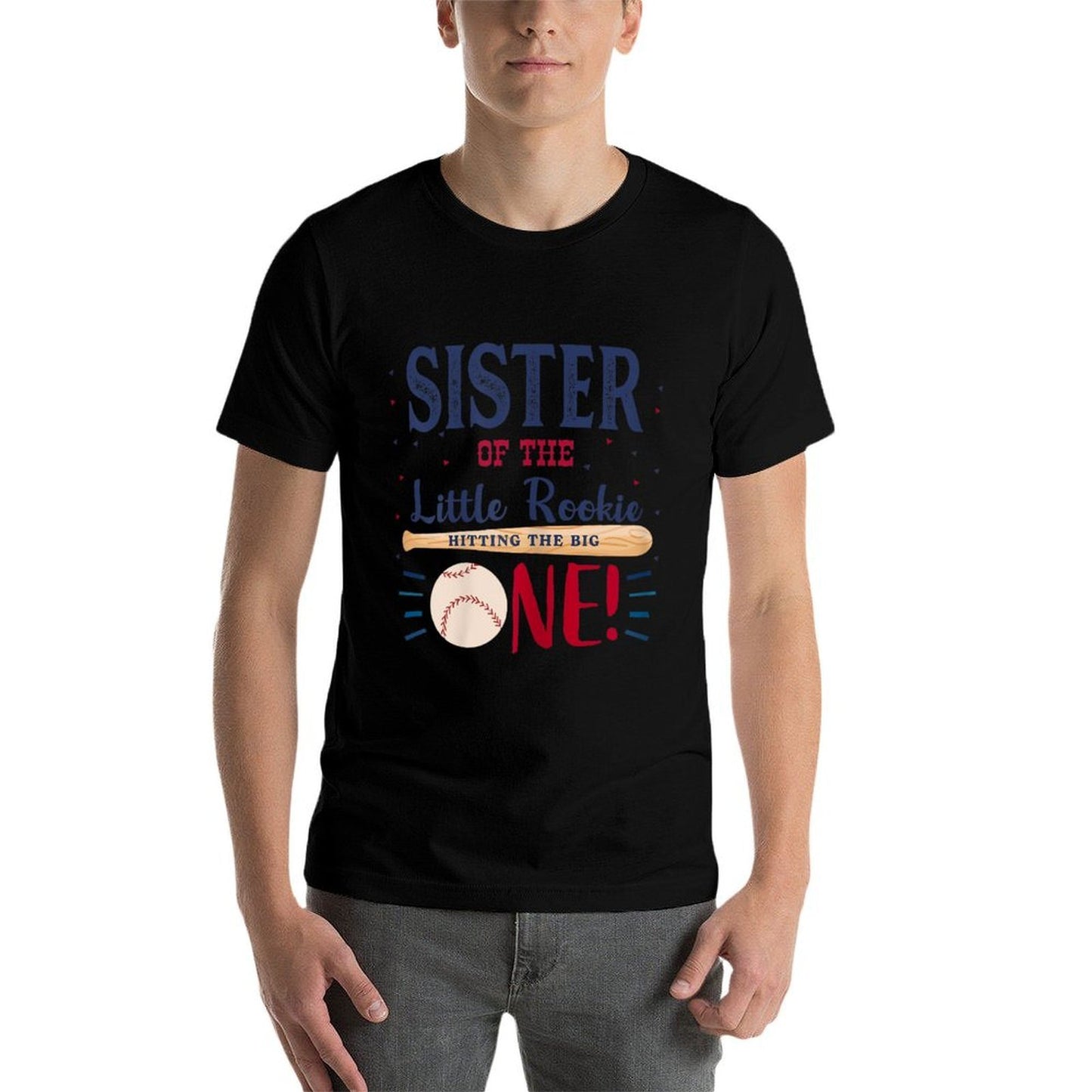 Sister First Birthday Little Rookie Baseball The Big One Comfortable T-Shirt
