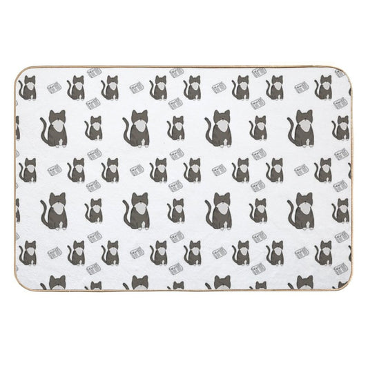 Newspaper And Newspaper  Repositionable Bath Mat