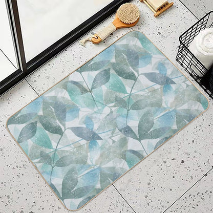 Leaf Pattern Design  Non-Slip Bath Mat