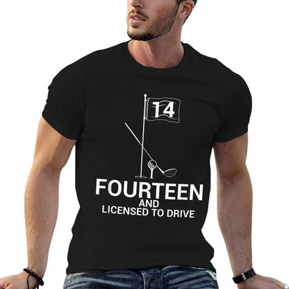 Funny Golf Sayingn Golfer 14th Birthday  Fade-proof Color T-Shirt
