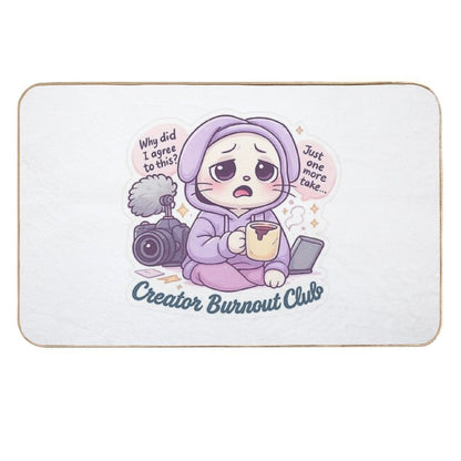 Bunny Creator Burnout Club Sticker  Stain-Proof Bath Mat