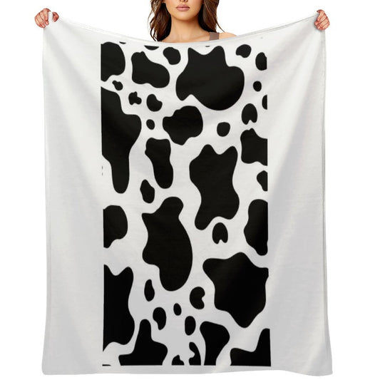 Cow Print Pattern Eco-conscious Throw Blanket