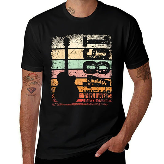Vintage 40 Year Old 1984 40th Birthday Gifts Guitar Lover  Oversized Silhouette T-Shirt