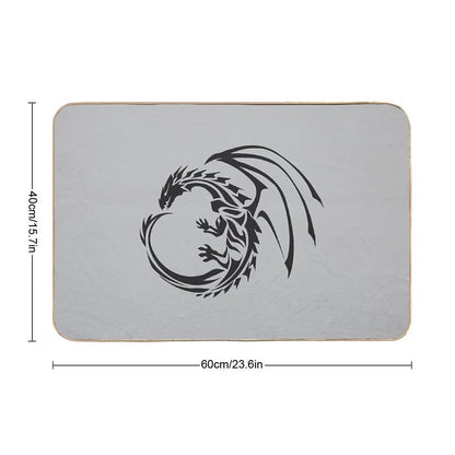 Color Art Black Dragon  Easy Maintenance Bath Mat