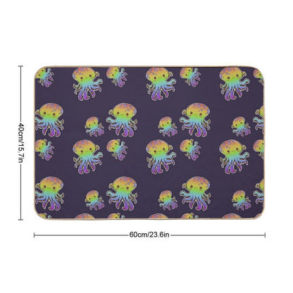 Cute Octopuses  Fade-Resistant Bath Mat