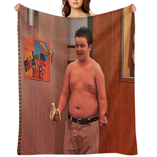 Gibby Icarly Shirtless Plush Throw Blanket