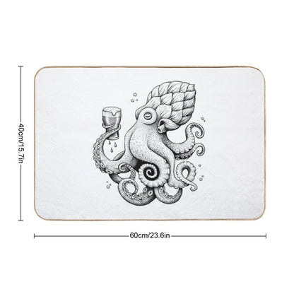 Hoptopus - The Beer Drinking Octopus  Multi-Purpose Bath Mat