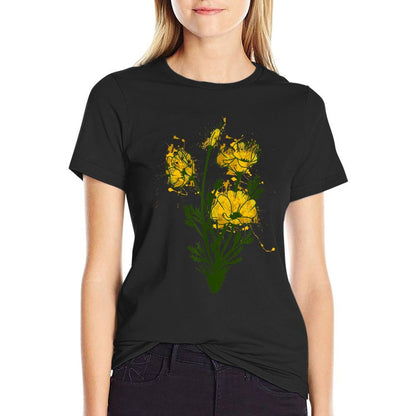 California Poppies Watercolor Flowers Cool Gift  Affordable Price T-Shirt