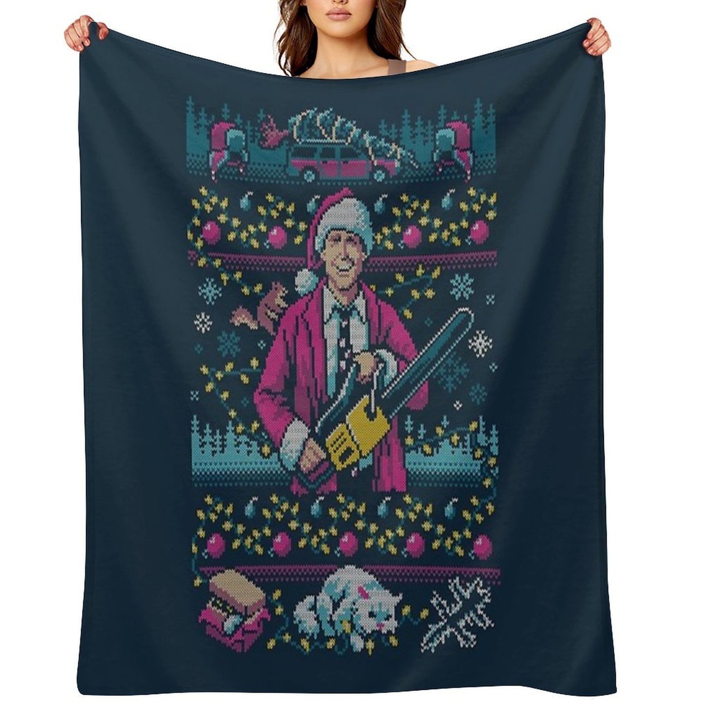 Hap, Hap, Happiest Sweater This Side of The Nuthouse Versatility Throw Blanket