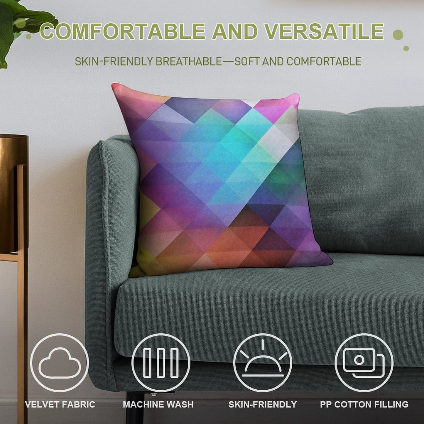 Pattern 12 Soft Easy Maintenance Throw Pillow