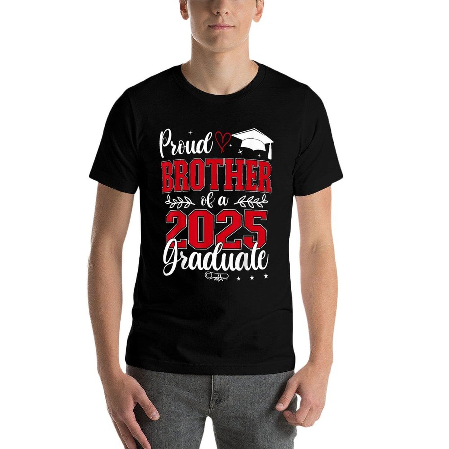 Proud Brother Of A Class Of 2025 Graduate Senior Graduation  Trendy Pattern T-Shirt