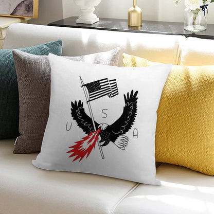 FIRE BREATHING BALD EAGLE OF PATRIOTISM Soft Home Decor Throw Pillow