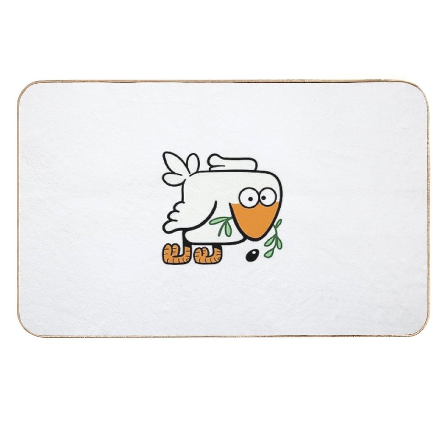 Dove with Olive Branch of Peace  Rapid-Drying Bath Mat