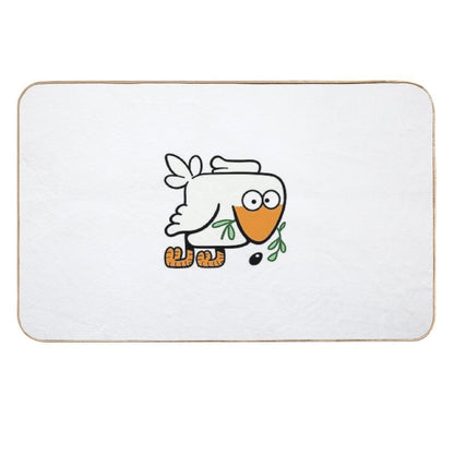 Dove with Olive Branch of Peace  Rapid-Drying Bath Mat