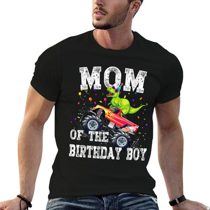 Mom of The Birthday Boy T Rex Dinosaur Monster Truck Family  Breathable T-Shirt