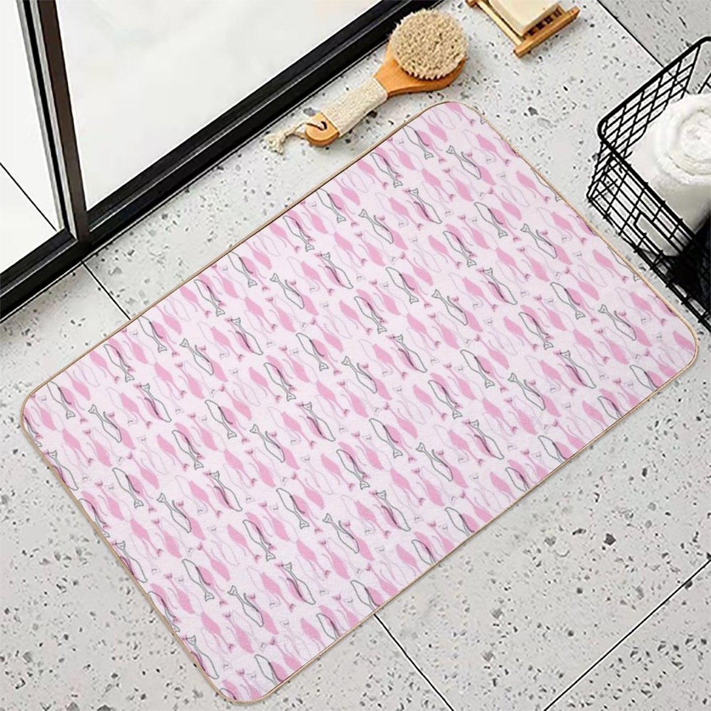 Atomic Kitties  Dirt-Trapping Bath Mat