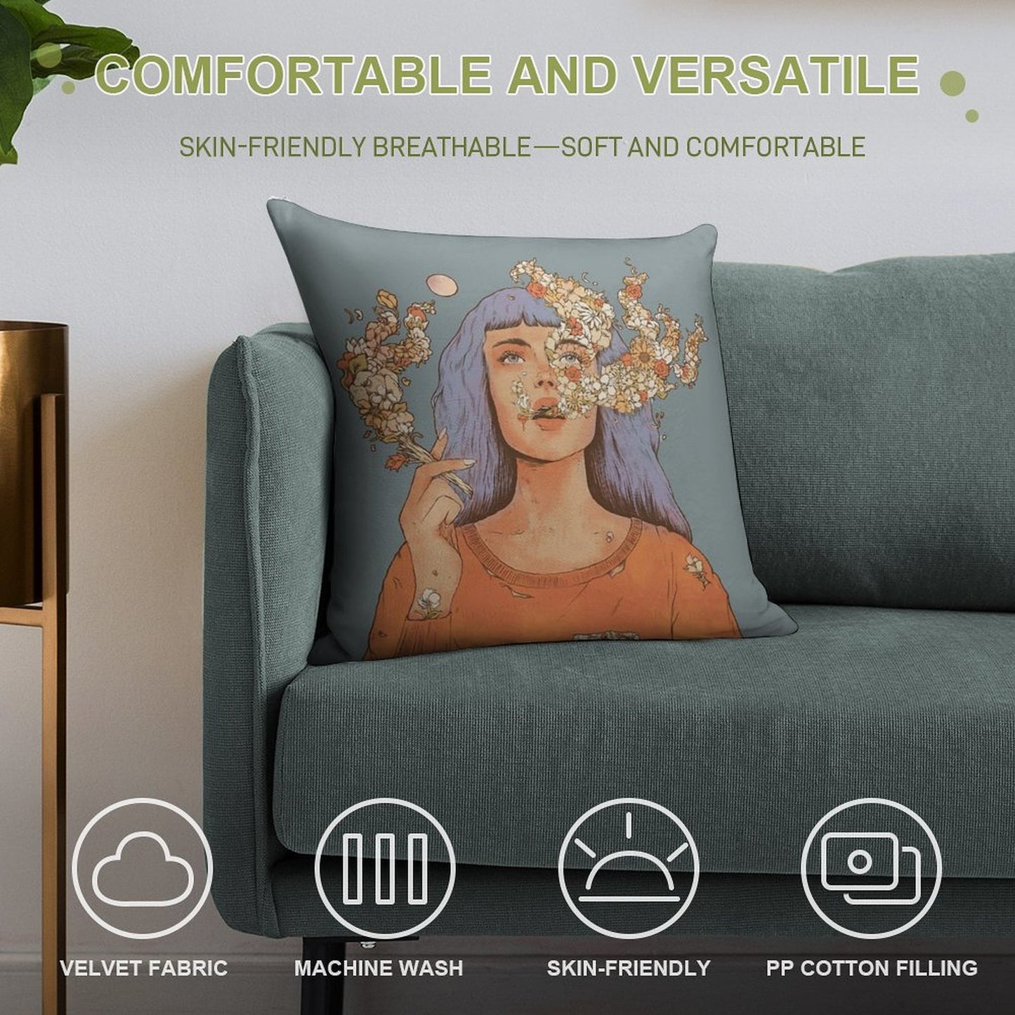 High On Life Soft Skin-Friendly Throw Pillow