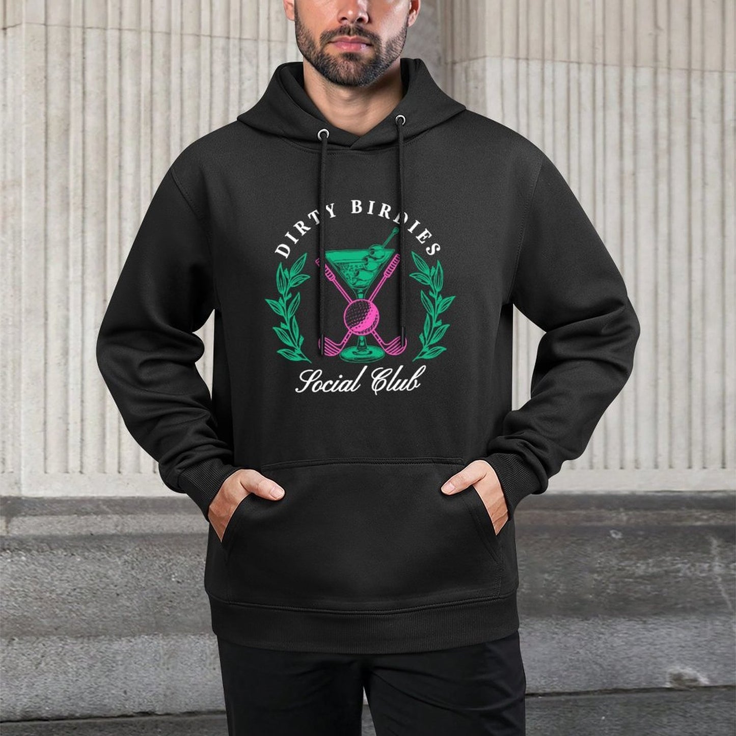 Dirty Birdies Social Club, Golfing  Drinking Sweatshirt Shape Retention Hoodie
