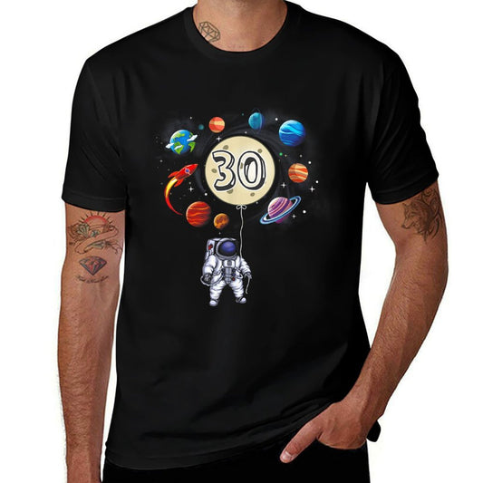 30 Years Old Birthday Astronaut Design For 30th Birthday  Quick-drying T-Shirt