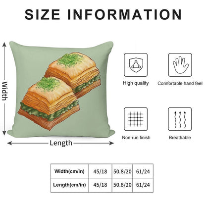 Pistachio Baklava Soft Warmth Comfort Throw Pillow