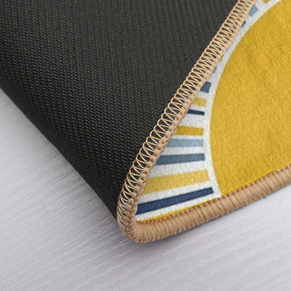 Blue And Yellow Sun, Sunrise  Eco-Friendly Bath Mat