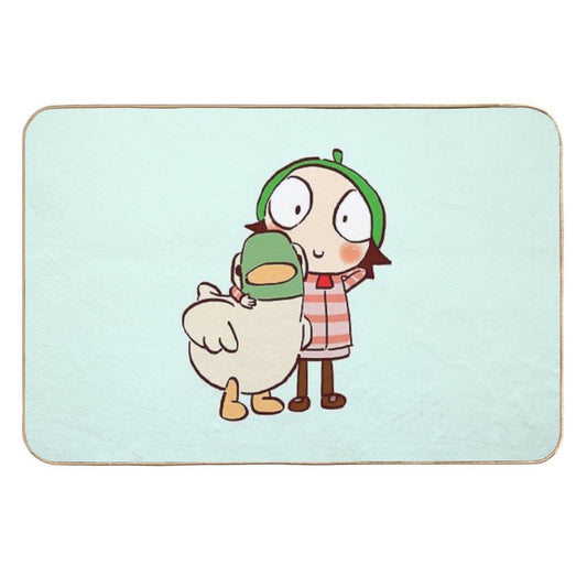 I Draw Sarah And Duck #1  Children's Cartoon  Anti-Trip Bath Mat